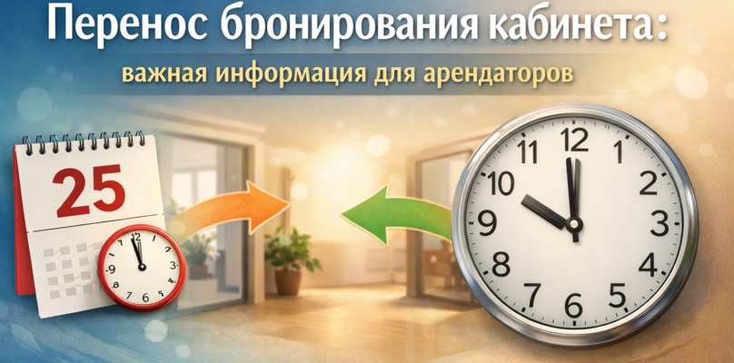 Перенос бронирования кабинета: правила для арендаторов | Искусство Гармонии